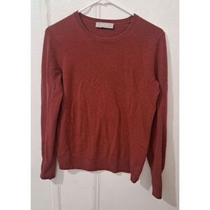 Everlane Womens Small Salmon red 100% Cashmere Sweater Pullover